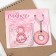 Magnet for a refrigerator and a keychain "Sweet mood", a set of 2 items