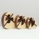 A set of boxes 3V1 hearts, brown, 21 x 19 x 9 - 15.5 x 14 x 6 cm