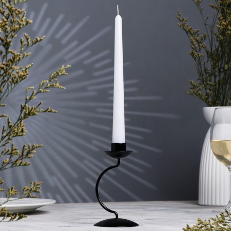 Summary Metal for 1 candle "Mona", 14x7.3 cm black