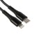 Type -C cable - Lightning, 3 A, 66 W, fast charging, fabric braid, 1 meter, black