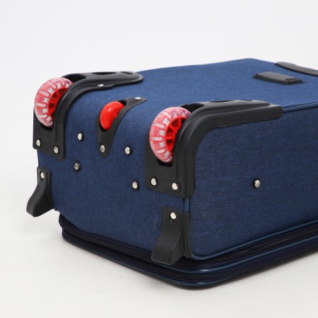 Small 20 suitcase, lightning department, code castle, 3 wheels, 2 outer pockets, blue color-7