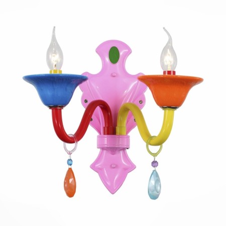 Sconces st. SL672.961.02. Delizia. 2x40 watts, E14, 35x32 cm, colorful color