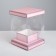 Gift box for flowers with a vase and PVC windows folding, packaging, “inspiration”, 16 x 23 x 16 cm