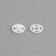 The buttons are sewing, d = 7 mm, 10 pcs, white color