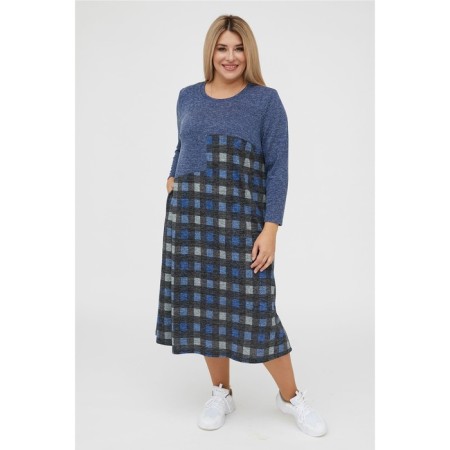 Women's dress, size 54, blue color-1
