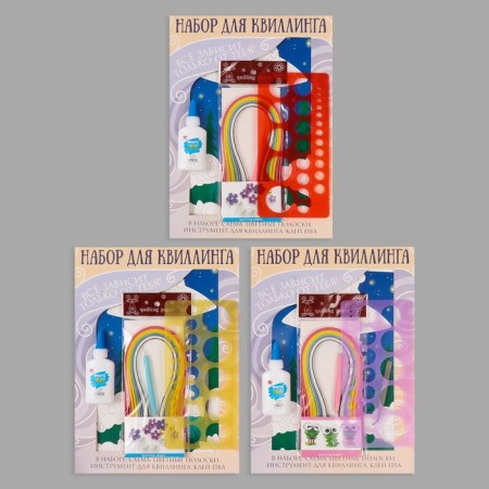 Quilling set of 170 strips with instruments "Alien plate and sheep" 25x33.7 cm 1050101-10