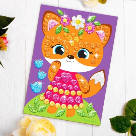 Sticky mosaic with uniform stickers "Fox"-3