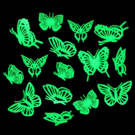 A set of luminous decor "butterflies"