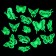 A set of luminous decor "butterflies"