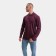 Polo male with long sleeve, burgundy color, size 46 (m)