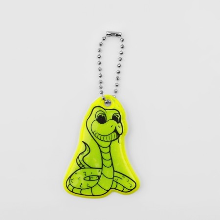 The reflective element "Snake", bilateral, 4.5 × 6.2 cm, color mix-2