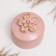 Casket "Flower" pink with gilding, 7x8cm
