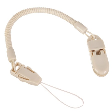 Nipple - orthodontic dummy, silicone, +6 months, with a holder, beige color-1