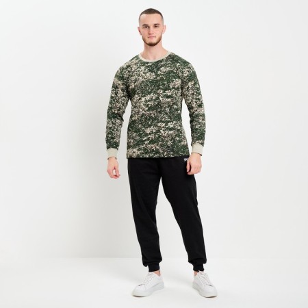 Male longs, green camouflage/pixel mix, size 48-1