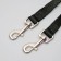 A collar for two dogs, each 45 x 1.5 cm, black