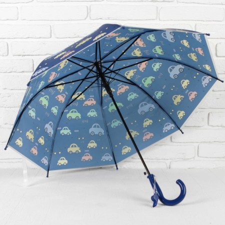 Children's umbrella "Transport" 80*80*65 cm mix, D: 80 cm, cane: 65 cm-1