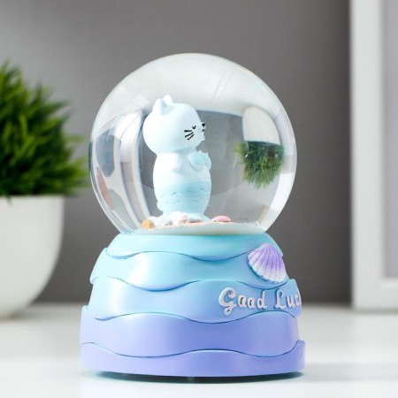 Souvenir polystone water ball light, music "Kotorusalka" d = 8 cm mix 12x8.5x8.5 cm-5