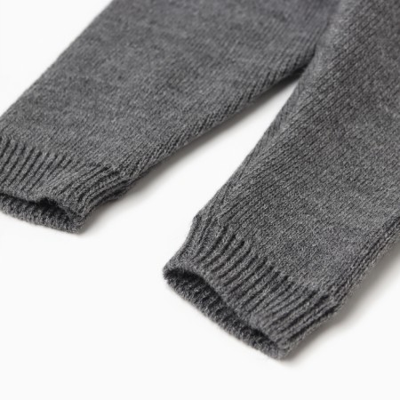 Pants (reitus) Children's knitted minku, gray color, height 80-86 cm-5