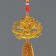 Plastic suspension, textiles "Golden Dragon and scores - for wealth" 2x7.5x38 cm