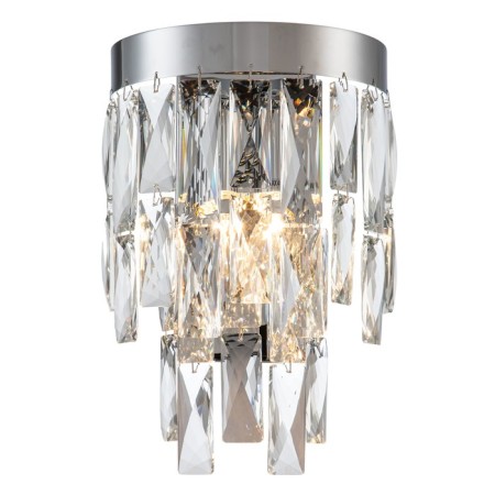 Bra Indigo, 12029/2W Chrome. 2x40W, E14, 220x130x300 mm, transparent color