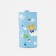 Key of buttons, 11 cm, 7 carabiners, blue color
