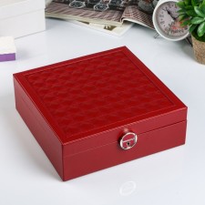 The casket to the leatherette to the clock 2 compartments and jewelry 