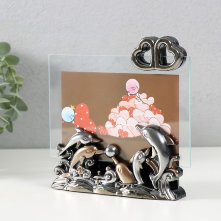 Photo frame plastic 10x15 cm "dolphins" 14x15x4 cm-2