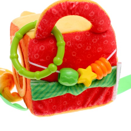 Developing toy "Cube: Kitik", with a tear, rustles and rings-6
