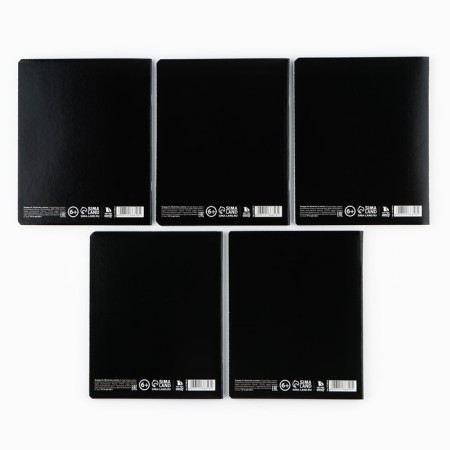 Notebook in a cage, 48 sheets A5 on the paper clip Interior Block No. 1 Mix “September 1: just black notebook” Twin Lac, Uh Lacques-3
