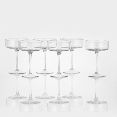A set of glasses for champagne “chic”, glass, 240 ml, 6 pcs