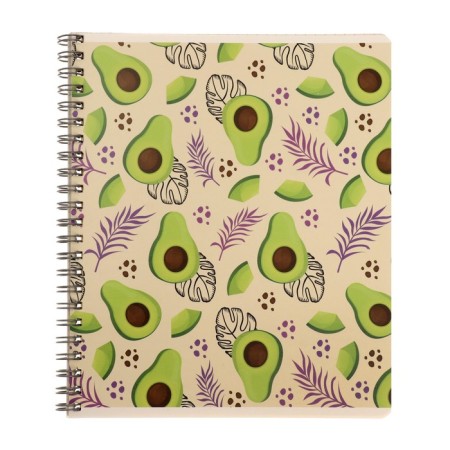 A notebook of 60 sheets in a cage on the rowing "Avocado", cover shaking cardboard, VD-LK, block No. 2 (gray sheets), mix-2