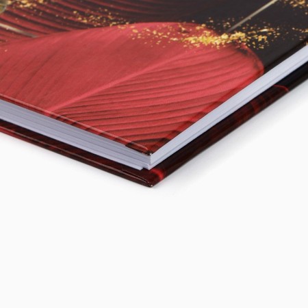Diary A5, 80 liters, solid cover, burgundy "Golden Teacher"-1