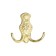 Furniture tundra hook TKD023, two -rod, gold, 4 pcs TMP