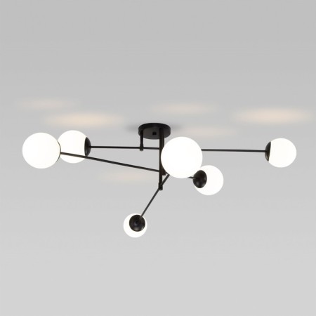 Ceiling Lamp EUROSVET NETZ 30181/6, E27, 6x60W, 1428x1428x400 mm, black color black