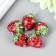 Decor for creativity plastic "Strawberry with a loop" set 5 pcs 1x1.4 cm