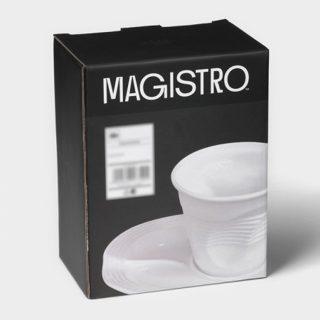 Tea couple Magistro "Blanche" circle 300 ml, white color-8