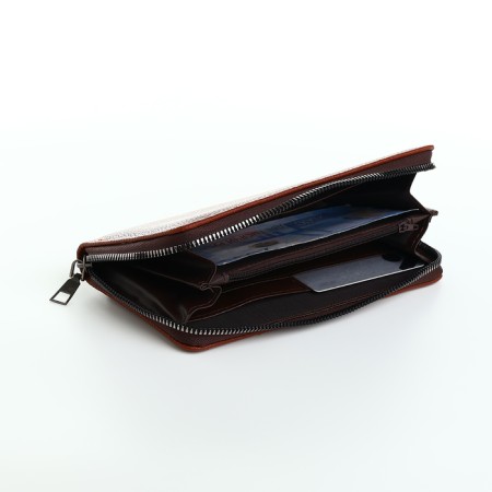 Pearl husband 20*2.5*10 cm, 4 depth, d/cards, d/coins, on lightning, brown-4