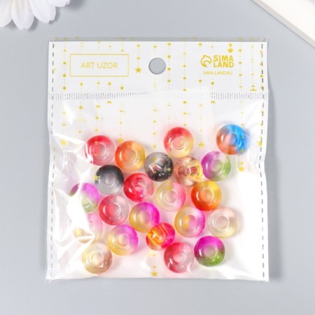 Beads for creativity plastic "Ranes translucent" colored 20 grams 0.8x1.4x1.4 cm-2