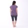 Female set (T -shirt/Bridges), purple/gray color, size 50