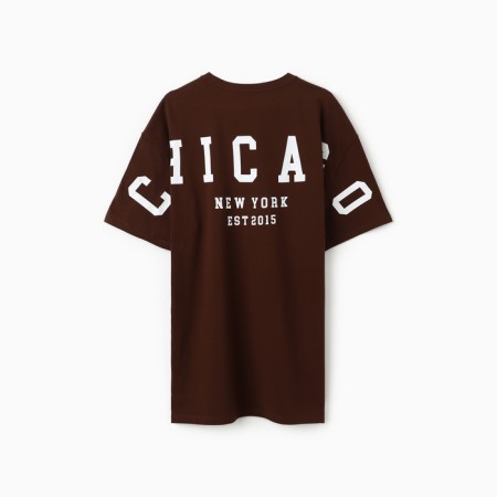 Female T-shirt, brown-bearded color, ONE SIZE (42-46)-4
