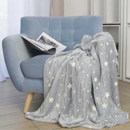 Bluming Casa Conforte Stella 100x150cm, gray, flannel 190 gr/m, PE100%-1