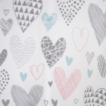 Fleet blanket "Multi -colored hearts", size 100x118 cm-1