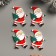 Decor for creativity tree "Grandfather Frost with a Christmas tree" set of 10 pcs 4.2x3.4 cm