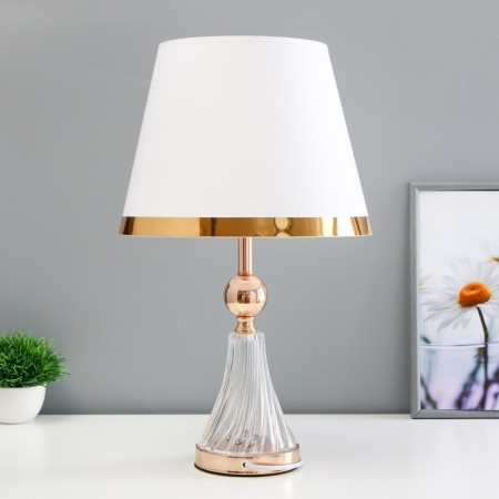 Highlight lamp with "Okli" E27 40W white-gold 28x28x48 cm-2