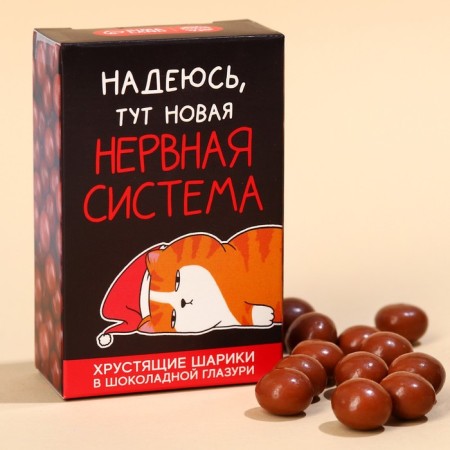Chocolate balls "Nervous system" in the box, 37 g.