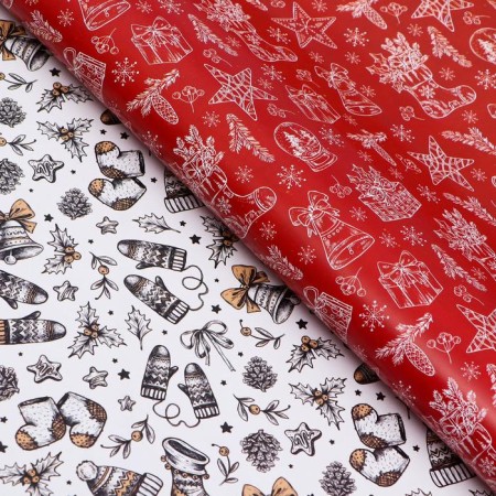 Paper packaging glossy, bilateral "New Year's mood", 50 x 70 cm-1