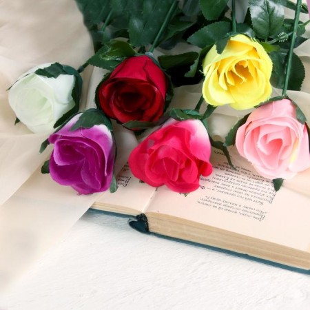 Artificial flowers "rose" 65 cm d-5 cm, mix-2