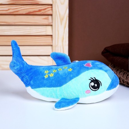 Soft toy "dolphin", 28 cm, blue color-1