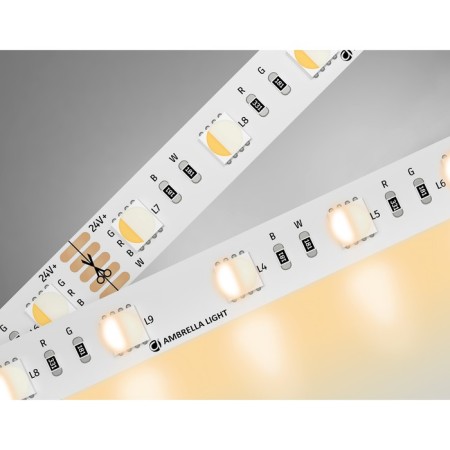 Ambrella GS4401, 5 m, IP20, 5050, 60 LED/m, 10 W/m, 24V, RGB with warm white light-1
