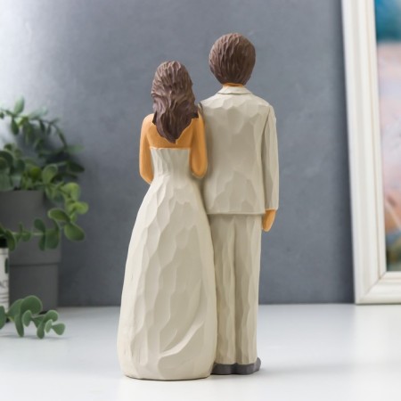 Souvenir Polystone "Bridegroom and Bride" 20x6x9.5 cm-3